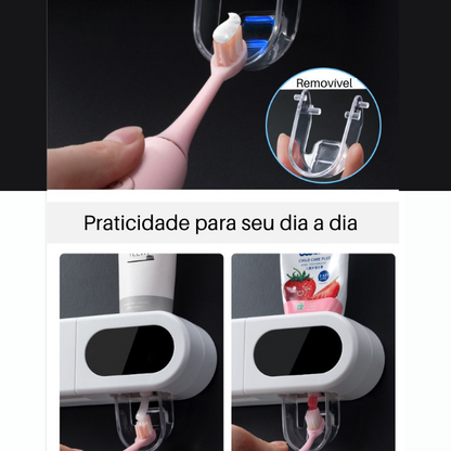 Esterilizador de escova de dente Uv com dispensador de creme dental